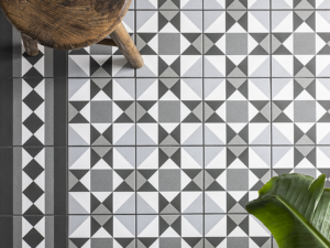 Stonehouse Studio Buxton Charcoal Geometric Patterned Wall and Floor Tiles - 225 x 225mm