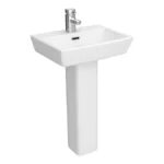BasinCubo Basin + Full Pedestal (520mm Wide - 1 Tap Hole)Basin