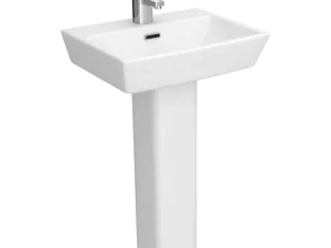 BasinCubo Basin + Full Pedestal (520mm Wide - 1 Tap Hole)Basin