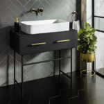 Nova Vanity Sink With Cabinet - 450mm Modern High Gloss White