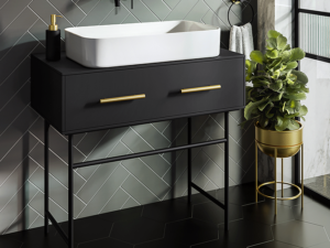 Nova Vanity Sink With Cabinet - 450mm Modern High Gloss White
