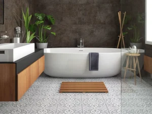 Kingsbridge Silver Patterned Wall and Floor Tiles - 330 x 330mm