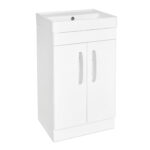 PVC 500mm Floor Standing White Vanity Unit and Basin