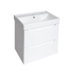 PVC 500mm Wall Hung White Vanity Unit and Basin