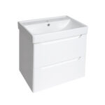 PVC 600mm Wall Hung White Vanity Unit and Basin