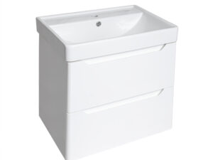 PVC 600mm Wall Hung White Vanity Unit and Basin