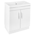 PVC 700mm Floor Standing White Vanity Unit and Basin