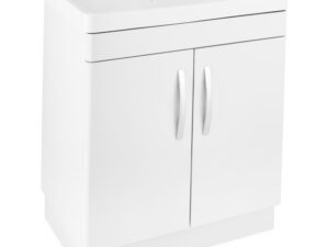 PVC 700mm Floor Standing White Vanity Unit and Basin