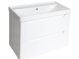 PVC 700mm Wall Hung White Vanity Unit and Basin