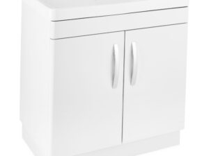 PVC 800mm Floor Standing White Vanity Unit and Basin