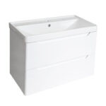 PVC 800mm Wall Hung White Vanity Unit and Basin