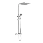 Pegasus Square Thermostatic Shower Valve & Rail Kit