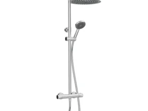 Pluto Round Thermostatic Shower Valve & Rail Kit