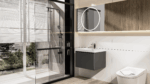 Vogue Grey Wall Hung 500mm Vanity Unit and Basin