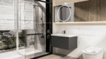 Vogue Matte Grey Wall Hung 600mm Vanity Unit and Basin