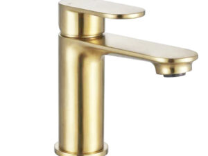 FlowLine Mono Basin Mixer 35mm Inc. Waste - BRUSHED BRASS