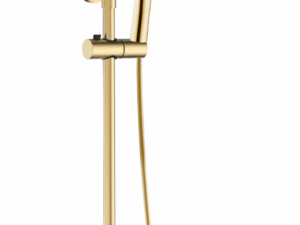 Pluto Round Thermostatic Shower Valve & Rail Kit - BRUSHED BRASS